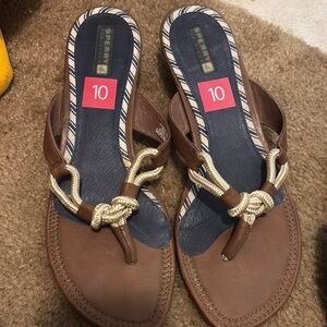 Sperry Brown Nautical Sandals